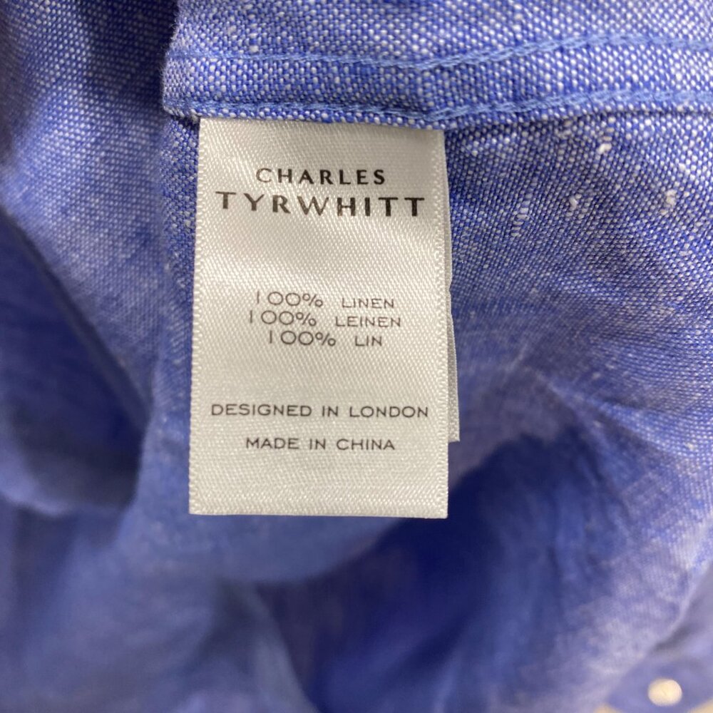 Charles Tyrwhitt Blue Casual Button Down Shirt - Picture 7 of 8